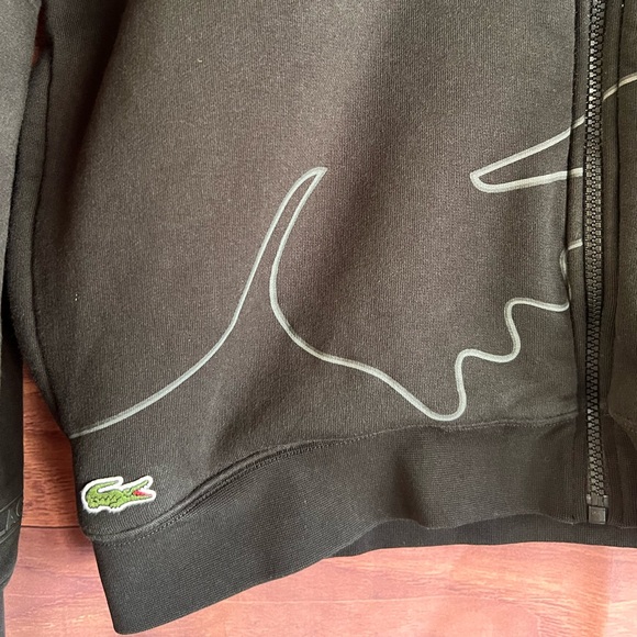 Lacoste Men's Sport Long Sleeve Outlined Big Croc Full Zip Hoodie - Picture 6 of 7